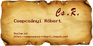 Csepcsányi Róbert névjegykártya