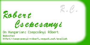 robert csepcsanyi business card