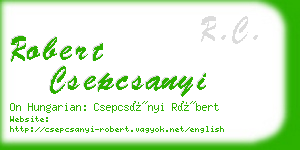 robert csepcsanyi business card